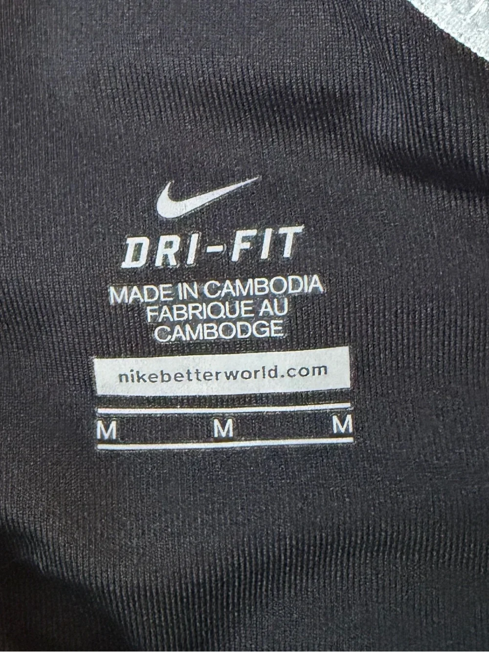 Nike Dri-Fit Black Workout Racerback Tank Top with White Trim